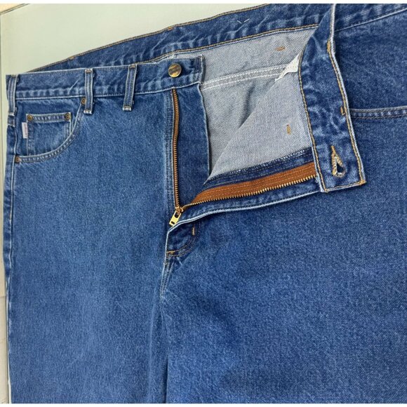 Vintage Carhartt Jeans Mens 44X32 B17 DST Relaxed Fit Y2K Tapered Workwear - Picture 3 of 10
